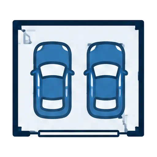 Schematic: 2-car garage