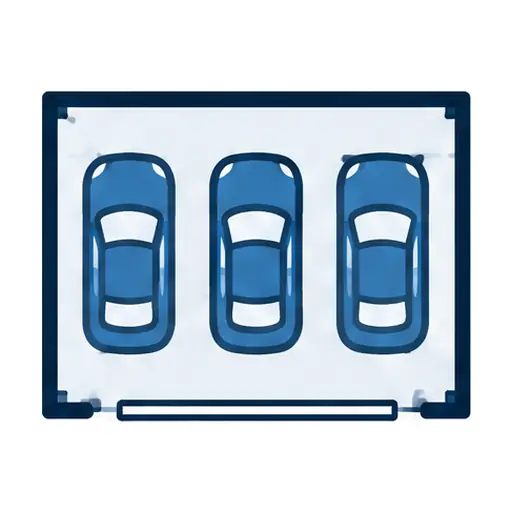 Schematic: 3-car garage