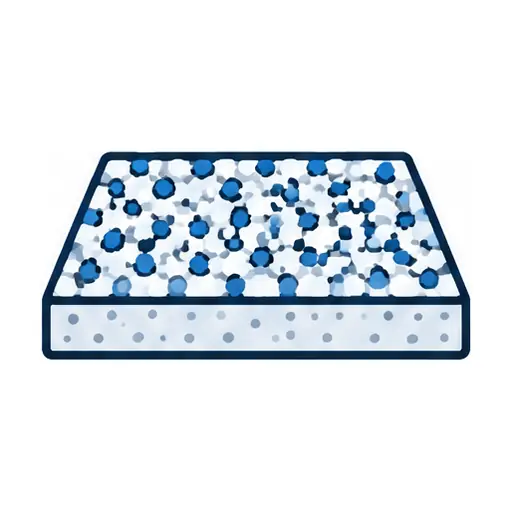 Schematic: Quartz-filled broadcast epoxy